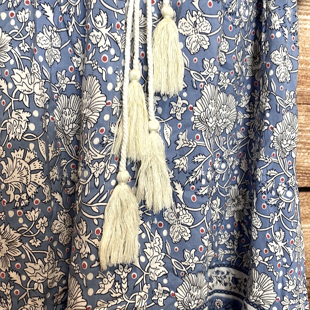 Blue floral boho dress - Picture 3 of 4